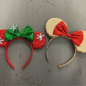 Festive Sequin Kids Costume Headbands - Red, Green, Gold